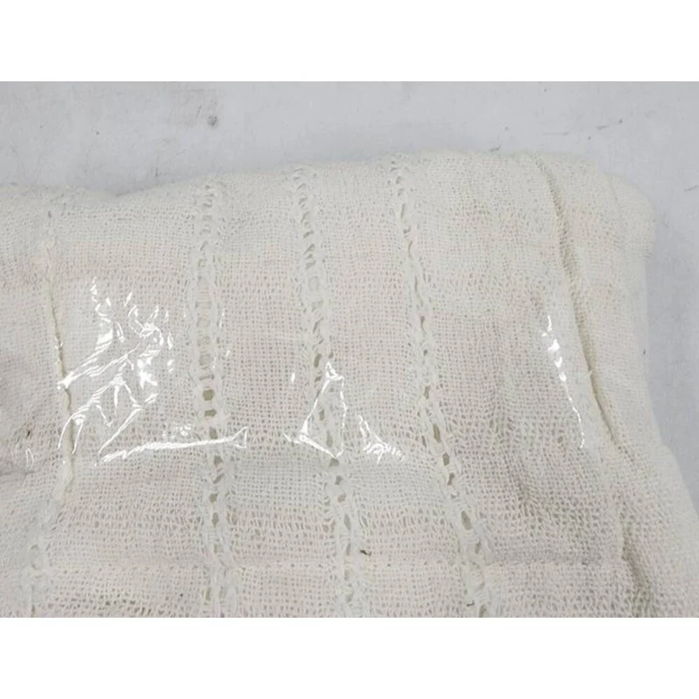 Lauren Ralph Lauren Wells Sham European Cream Hidden Zip Closure Bottom Back